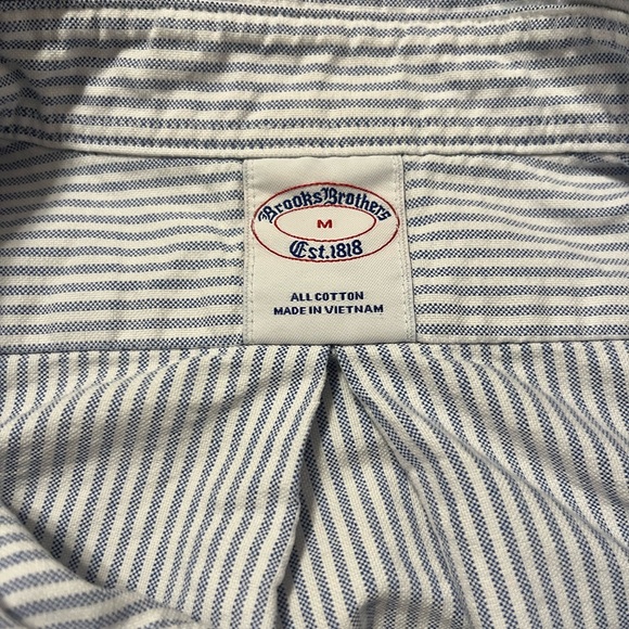 Brooks Brothers Friday Shirt Oxford Stripe Button Down Medium - Picture 4 of 5